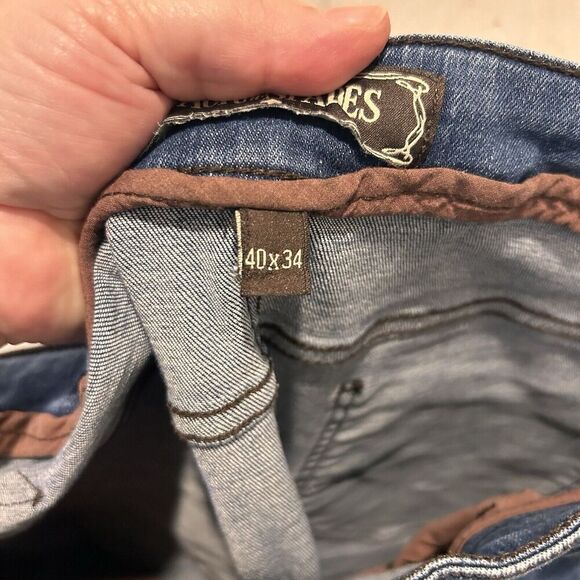 Jack of Spades Jeans Mens 40x34 (40x29) Denim High Roller‎ Comfort Fit Straight - Picture 8 of 10